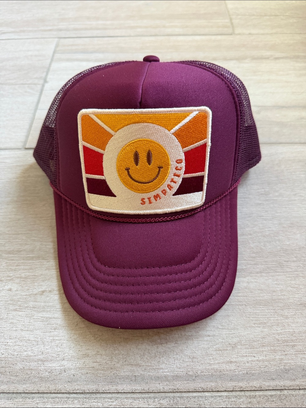 AND Maroon Mesh Trucker Hat with Cream Undervisor